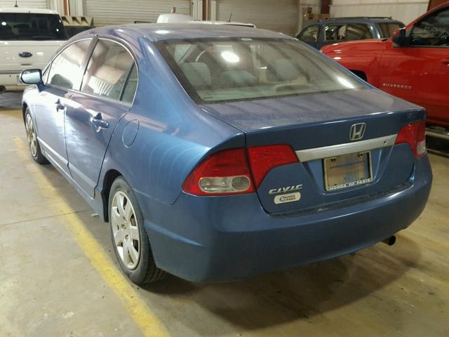 2HGFA1F59AH300778 - 2010 HONDA CIVIC LX BLUE photo 3