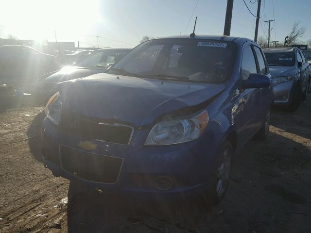 KL1TD6DE9BB215045 - 2011 CHEVROLET AVEO LS BLUE photo 2