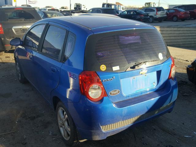 KL1TD6DE9BB215045 - 2011 CHEVROLET AVEO LS BLUE photo 3