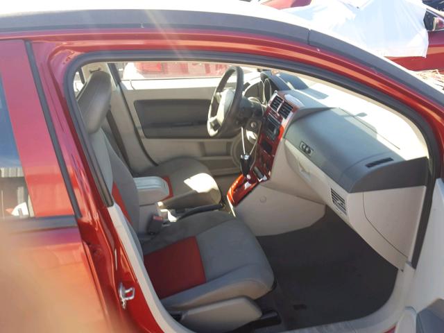 1B3HB78K57D278361 - 2007 DODGE CALIBER R/ RED photo 5