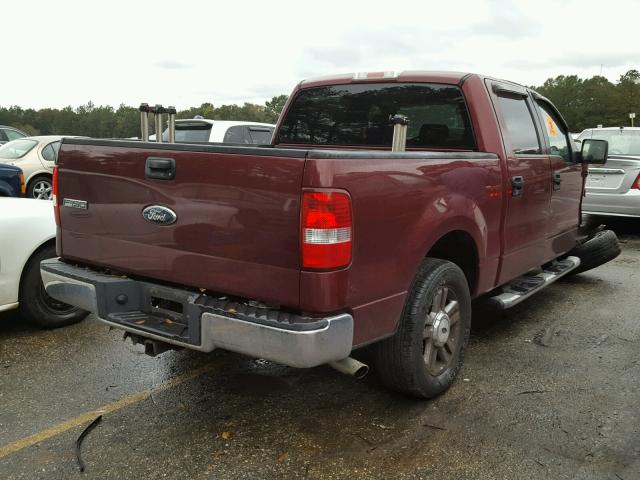 1FTPW12VX6KD23531 - 2006 FORD F150 SUPER MAROON photo 4