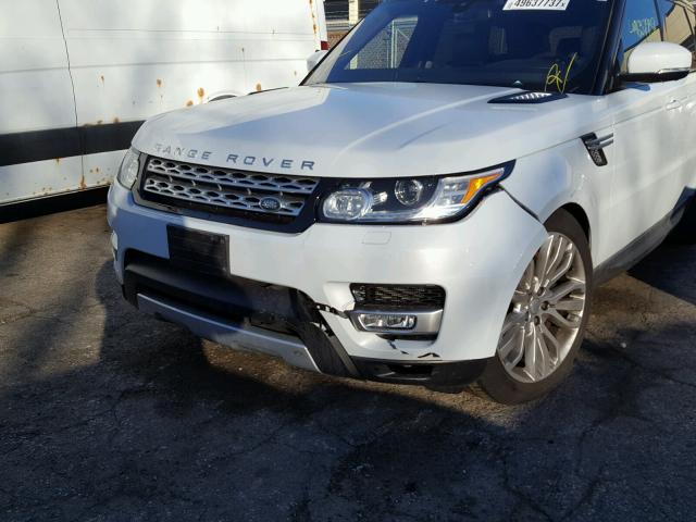 SALWR2EF7GA595385 - 2016 LAND ROVER RANGE ROVE WHITE photo 9