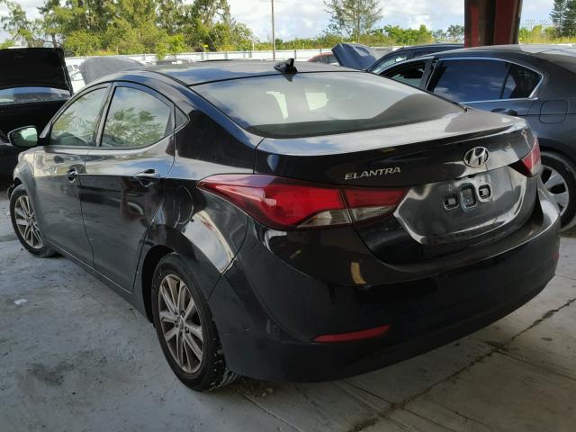 KMHDH4AE1GU636954 - 2016 HYUNDAI ELANTRA SE BLACK photo 3