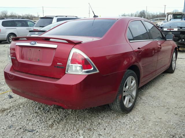 3FAHP08Z37R259227 - 2007 FORD FUSION SEL RED photo 4