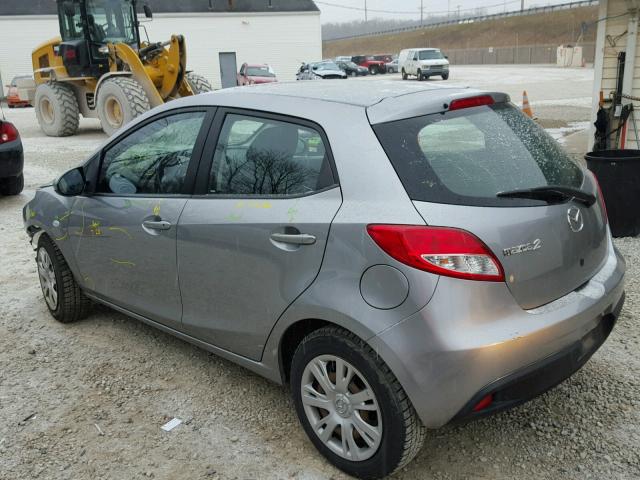 JM1DE1KY1C0147587 - 2012 MAZDA MAZDA2 SILVER photo 3