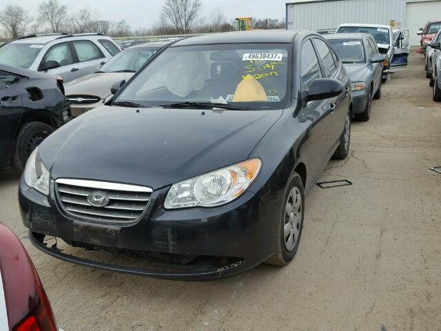 KMHDU46D09U689420 - 2009 HYUNDAI ELANTRA GL BLACK photo 2