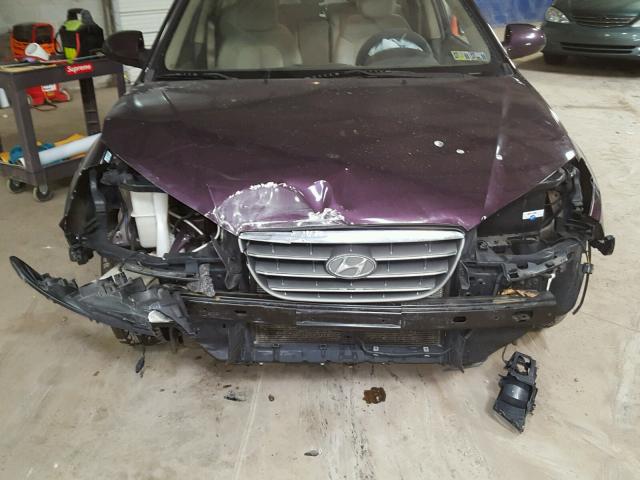 KMHDU46D28U572176 - 2008 HYUNDAI ELANTRA GL PURPLE photo 7