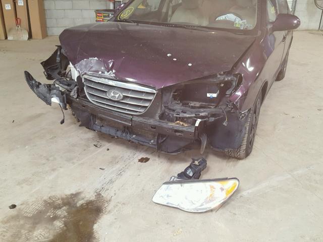 KMHDU46D28U572176 - 2008 HYUNDAI ELANTRA GL PURPLE photo 9