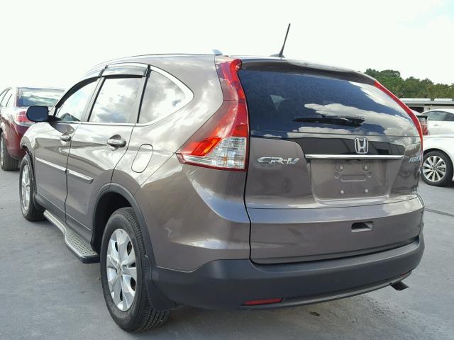 5J6RM4H73EL081791 - 2014 HONDA CR-V EXL BROWN photo 3