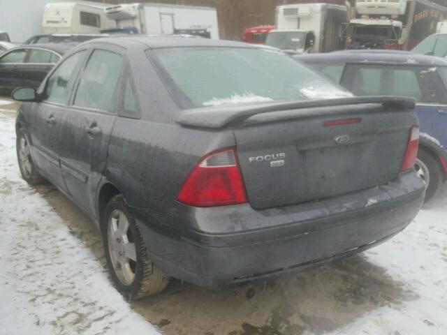 1FAHP34N87W360698 - 2007 FORD FOCUS SES GRAY photo 3