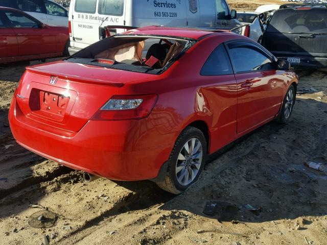 2HGFG128X9H518822 - 2009 HONDA CIVIC EX RED photo 4