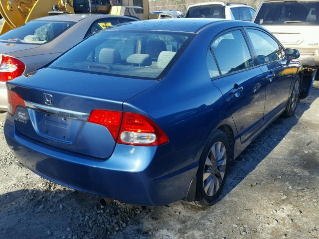 2HGFA16899H348724 - 2009 HONDA CIVIC EX BLUE photo 4