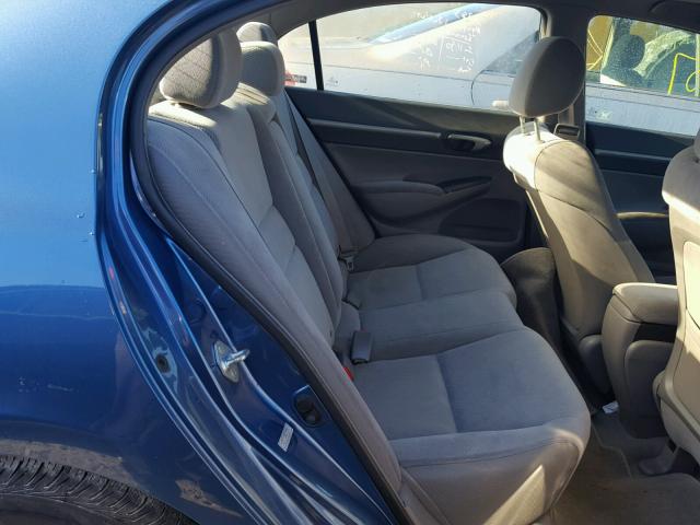 2HGFA16899H348724 - 2009 HONDA CIVIC EX BLUE photo 6