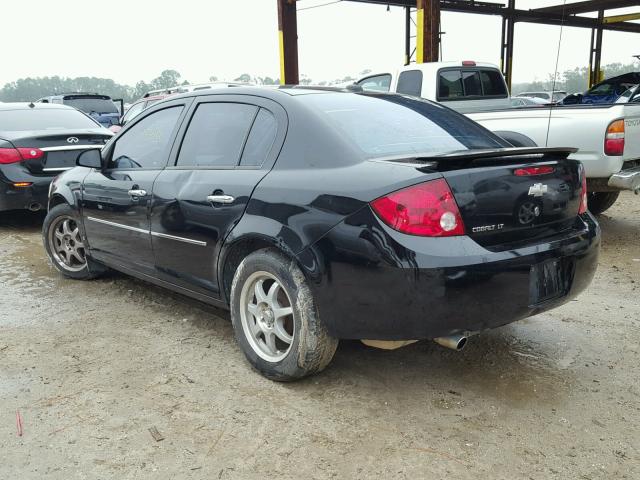 1G1AZ54F257568666 - 2005 CHEVROLET COBALT LT BLACK photo 3