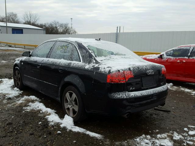 WAUDF78E35A535069 - 2005 AUDI A4 2.0T QU BLACK photo 3