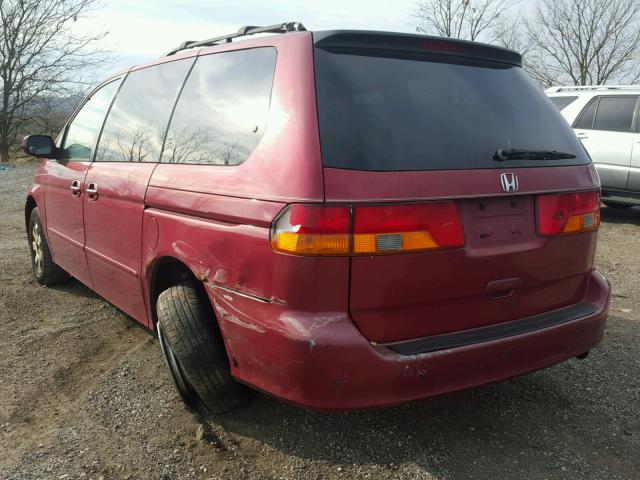 5FNRL18993B067371 - 2003 HONDA ODYSSEY EX RED photo 3