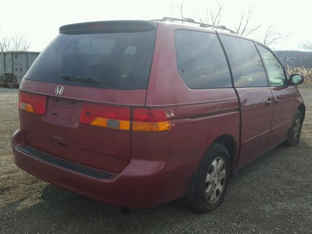 5FNRL18993B067371 - 2003 HONDA ODYSSEY EX RED photo 4