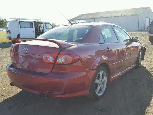 1YVHP80D755M54802 - 2005 MAZDA 6 S RED photo 4