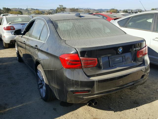 WBA8B9C32HK885404 - 2017 BMW 330 I BLACK photo 3