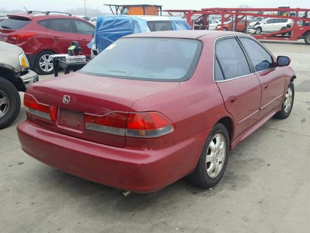 1HGCG56671A008756 - 2001 HONDA ACCORD EX MAROON photo 4