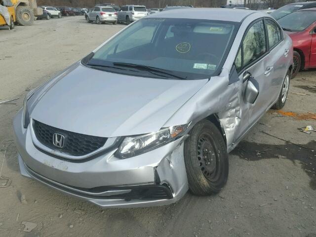 19XFB2F59FE279094 - 2015 HONDA CIVIC LX SILVER photo 2