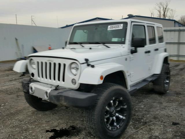 1C4BJWEG3FL752703 - 2015 JEEP WRANGLER U WHITE photo 2