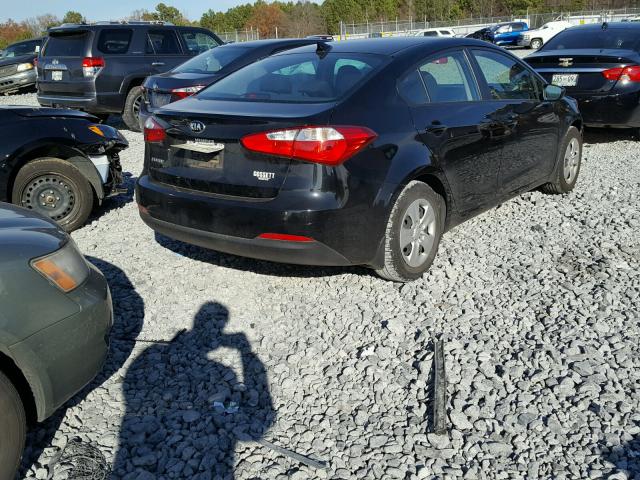 KNAFK4A61G5501441 - 2016 KIA FORTE LX BLACK photo 4