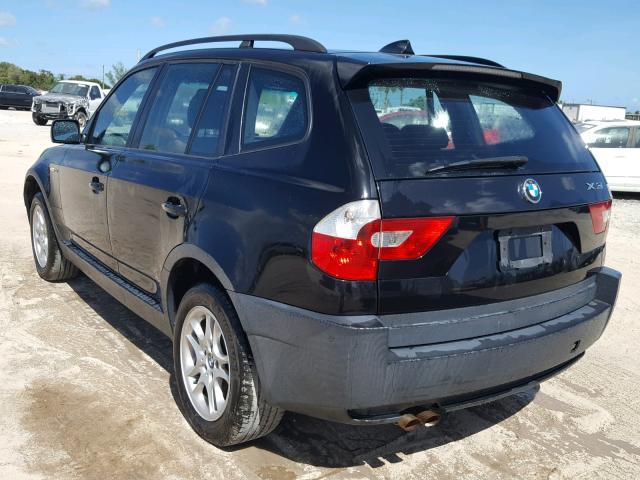 WBXPA73444WC37702 - 2004 BMW X3 2.5I BLACK photo 3