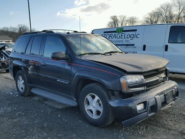 1GNDT13S542135925 - 2004 CHEVROLET TRAILBLAZE BLACK photo 1