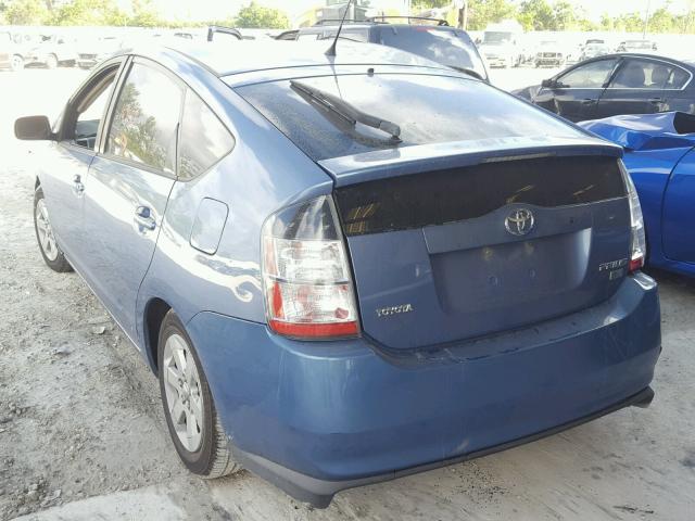 JTDKB20U357028584 - 2005 TOYOTA PRIUS BLUE photo 3