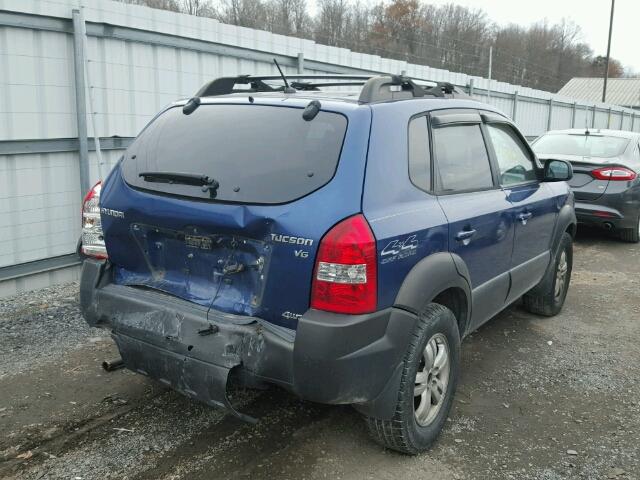 KM8JN72DX7U542719 - 2007 HYUNDAI TUCSON SE BLUE photo 4