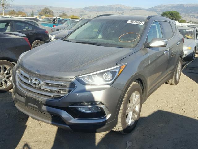 5XYZU4LA3HG485876 - 2017 HYUNDAI SANTA FE S SILVER photo 2