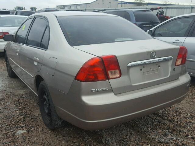 1HGES26791L060800 - 2001 HONDA CIVIC EX ოქროსფერი ფოტო 3