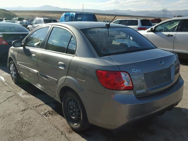 KNADH4A31B6950679 - 2011 KIA RIO BASE CHARCOAL photo 3