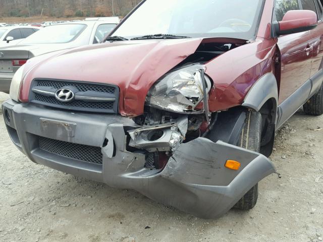 KM8JN72D16U442457 - 2006 HYUNDAI TUCSON GLS BURGUNDY photo 9