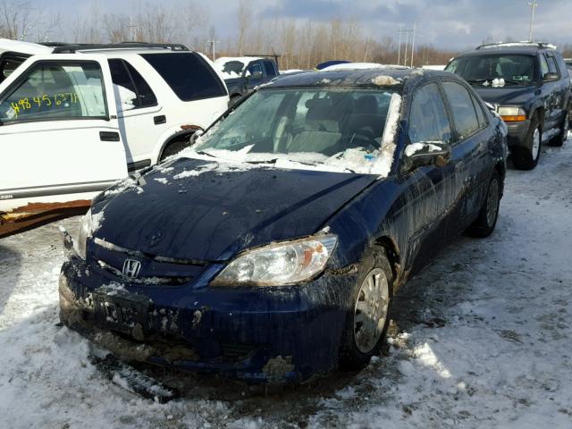 2HGES16524H597017 - 2004 HONDA CIVIC LX BLUE photo 2