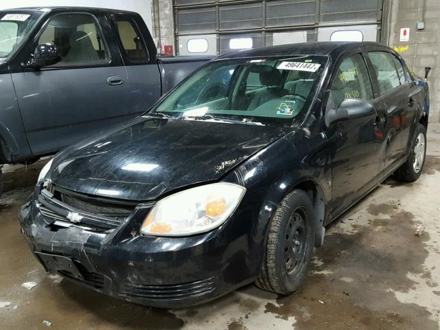 1G1AK55F877138954 - 2007 CHEVROLET COBALT LS BLACK photo 2