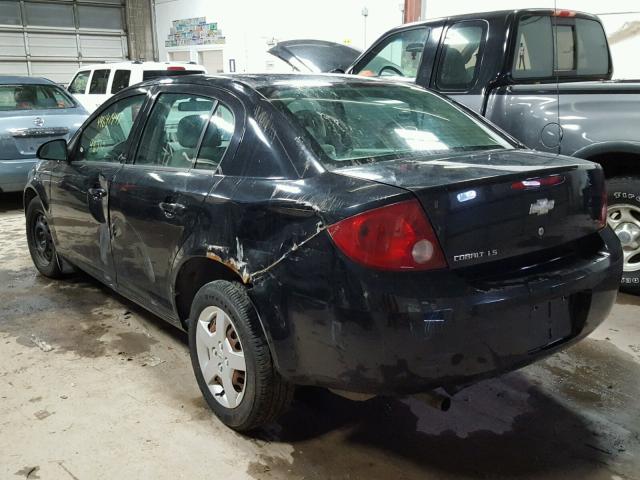 1G1AK55F877138954 - 2007 CHEVROLET COBALT LS BLACK photo 3