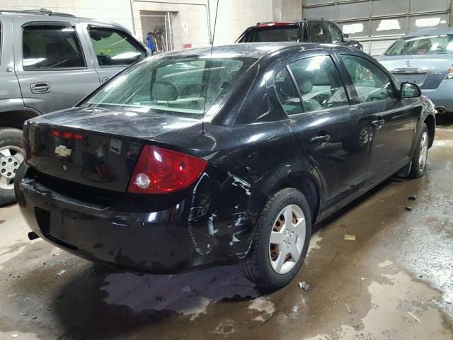 1G1AK55F877138954 - 2007 CHEVROLET COBALT LS BLACK photo 4