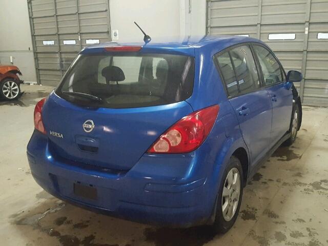 3N1BC13E17L367521 - 2007 NISSAN VERSA S BLUE photo 4