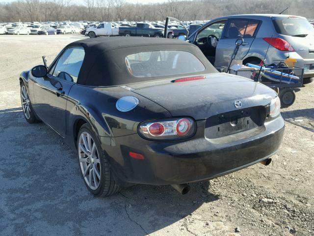 JM1NC25F760113538 - 2006 MAZDA MX-5 MIATA BLACK photo 3