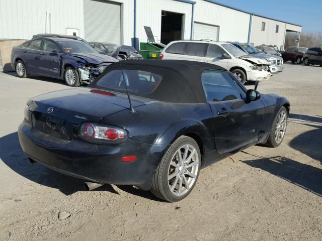 JM1NC25F760113538 - 2006 MAZDA MX-5 MIATA BLACK photo 4