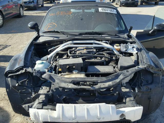 JM1NC25F760113538 - 2006 MAZDA MX-5 MIATA BLACK photo 7