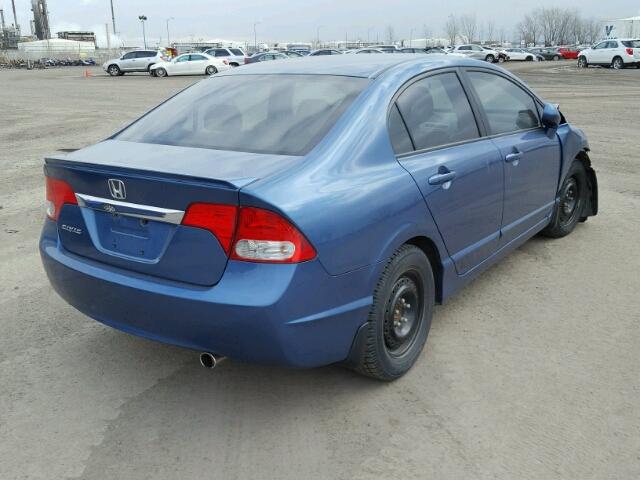 2HGFA1F66AH034872 - 2010 HONDA CIVIC BLUE photo 4