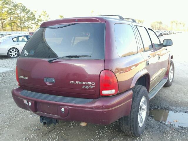 1D4HS78Z63F507241 - 2003 DODGE DURANGO R/ MAROON photo 4