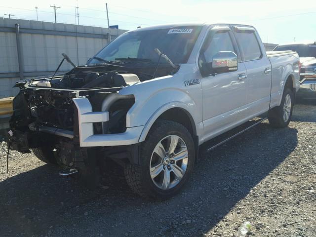 1FTFW1EF8GFA81140 - 2016 FORD F150 SUPER SILVER photo 2