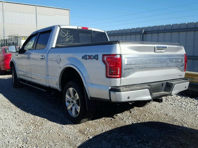 1FTFW1EF8GFA81140 - 2016 FORD F150 SUPER SILVER photo 3