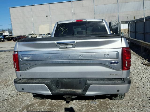 1FTFW1EF8GFA81140 - 2016 FORD F150 SUPER SILVER photo 9