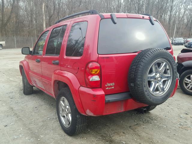 1J8GL58K33W549730 - 2003 JEEP LIBERTY LI RED photo 3