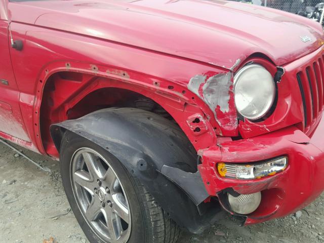 1J8GL58K33W549730 - 2003 JEEP LIBERTY LI RED photo 9